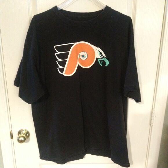 Rare Philadelphia Multiple Teams 76ers Short Sleeve T Shirt Team Size 2XL - Picture 1 of 7